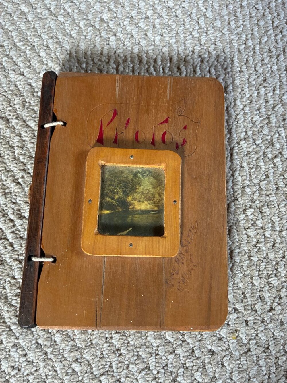 Vintage 1940s Wooden Photo Album Oceanside, California